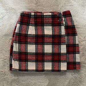 Plaid Red and Black Women's Skirt